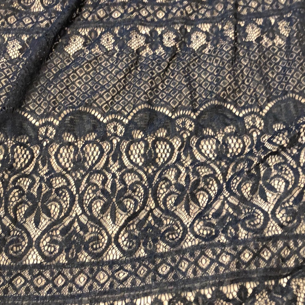 Lace navy blue shirt